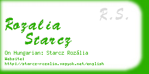 rozalia starcz business card