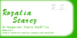 rozalia starcz business card